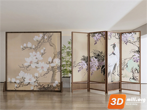 Folding screen Skp Files 